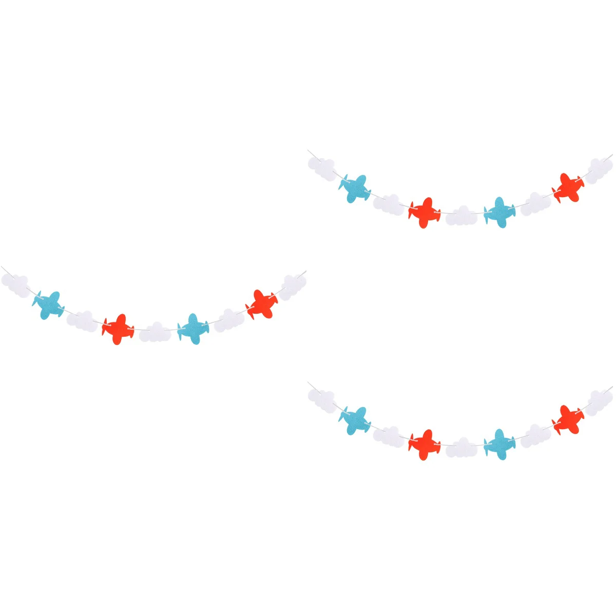 

3pcs 3M Non-woven Plane Cloud Flag Creative Garland Banner Birthday Party Room Decoration Supplies