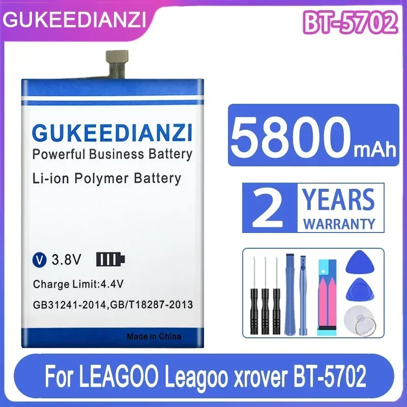 Сменный аккумулятор GUKEEDIANZI BT5702 5800 мАч для Leagoo xrover BT-5702