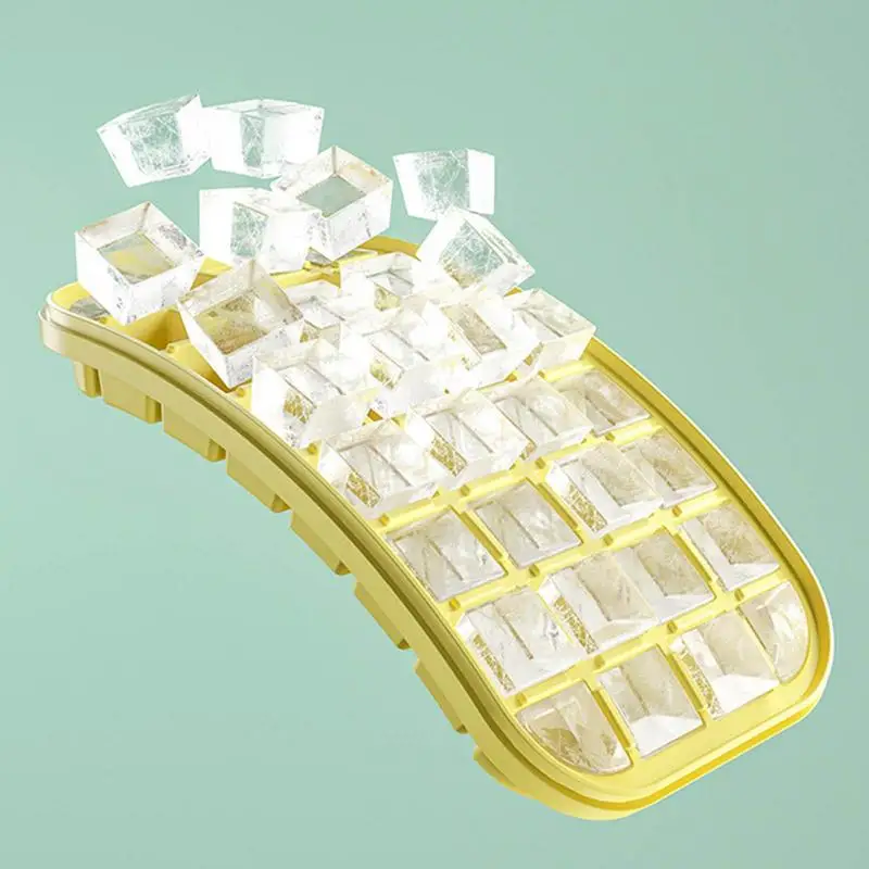 

Ice Molds Multi-functional Ice Cube Tray Ice Cube Tray With Lid And Bin Ice Freezer Container Ice Tray Kit With Ice Scoop