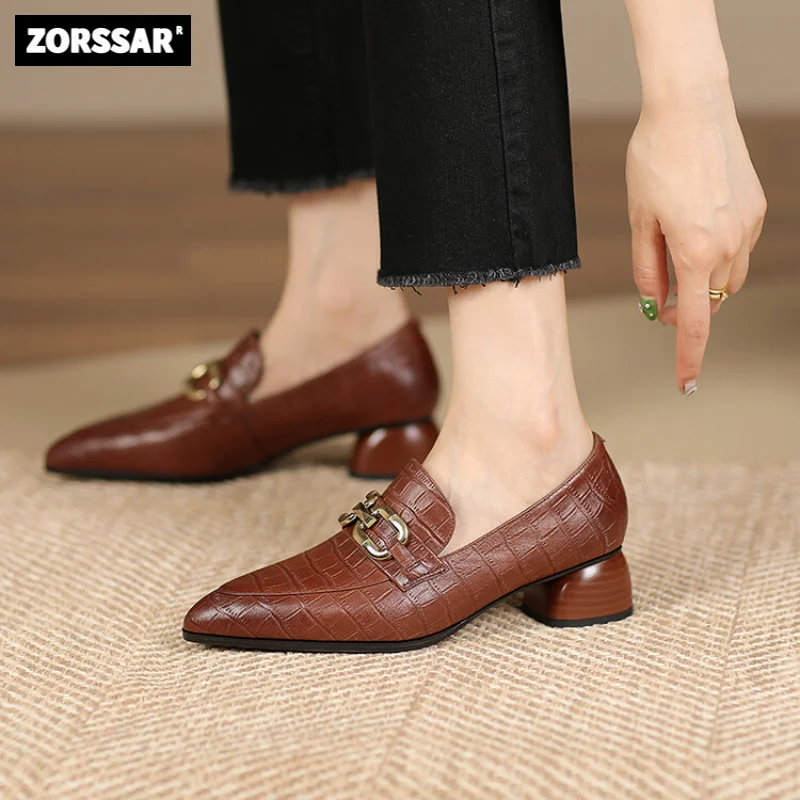 

Plus Size Womens Pumps Brown Shallow Single Shoes Fashion Office Work Wedding Party Shoes Ladies Low Heel Shoes Woman Autumn