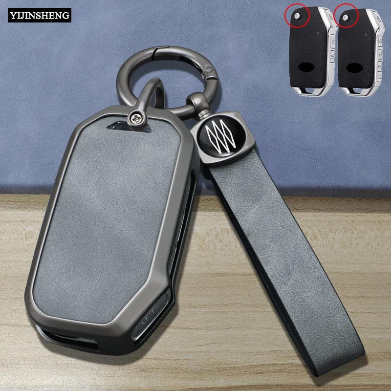 3 4 кнопки из цинкового сплава + кожаный чехол для автомобильного ключа KIA Sportage Ceed