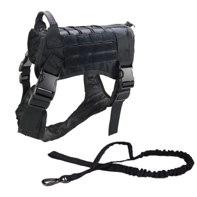 

Tactical Dog Vest Harness Military Dog Training Vest Working Dog+Leash XL[US Stock]