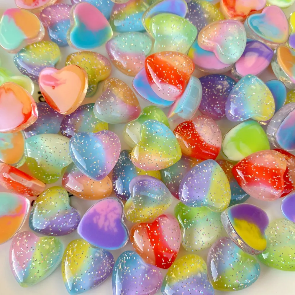 10 шт. 18 мм градиентный цвет шпилька «любовь» Материал «сделай сам» искусственный материал чехол Аксессуары «сделай сам» полимерные аксессуары блестки