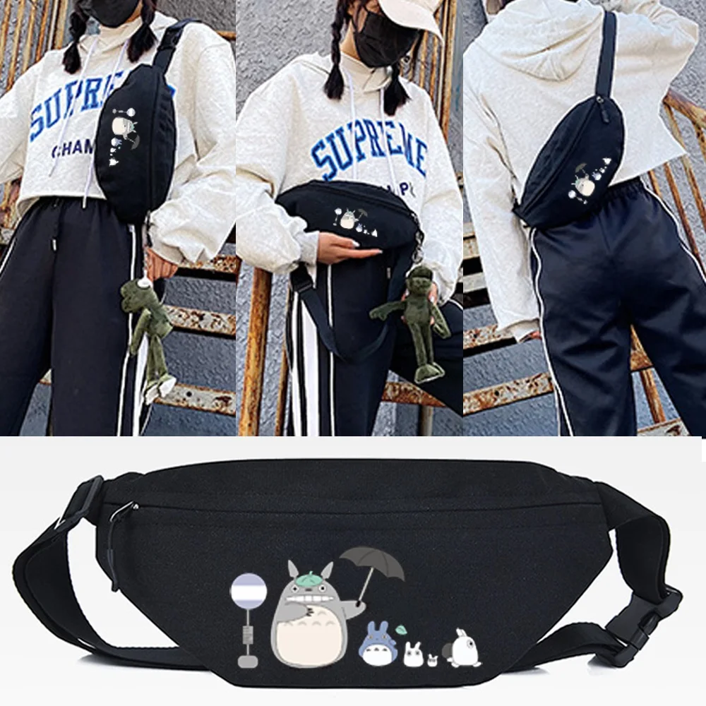 

Waist Bag Unisex Hand Pack Sport Chest Bag My Neighbor Totoro Printing Shoulder Bags High Quality Outdoor Casual Crossbody Packs