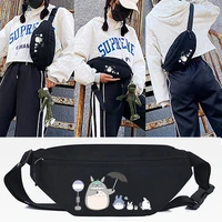 my neighbor totoro printing waist bag unisex hand pack sport chest bag shoulder bags high quality outdoor casual crossbody packs