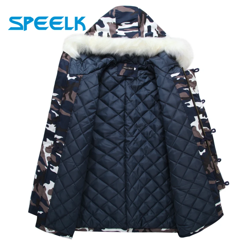 Brand New Camouflage Jackets Men Women Winter Snowcoat Fur Collar Military Parka Coat Couples Thick Cotton-padded Jacket
