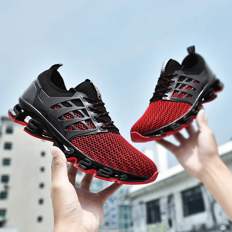 New Unisex Men Shoes Outdoor Breathable Sneakers Sport Shoes For Men Sneakers Blade Sole Walking Running Shoes Woman Plus Size images - 6