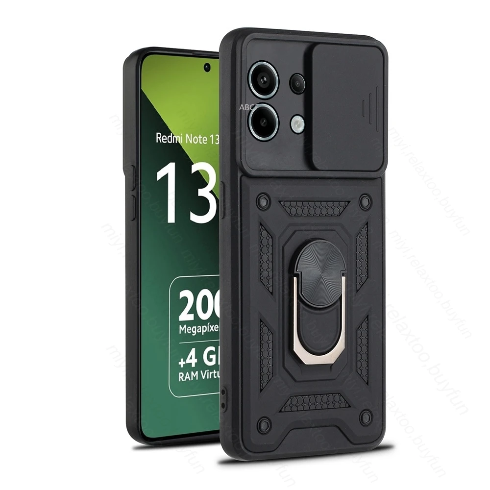Противоударный защитный чехол слайд-линзой для Xiaomi Redmi Note 13 POCO X6 X5 X4 X3 F4 F5 GT M4 M5 M6Pro с