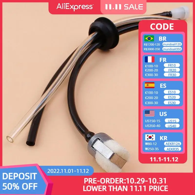 

Комплект топливных магистралей Grommet с вентиляционным отверстием для газонокосилки Srm, щеточка, бензопилы Запчасти для садовых инструментов...