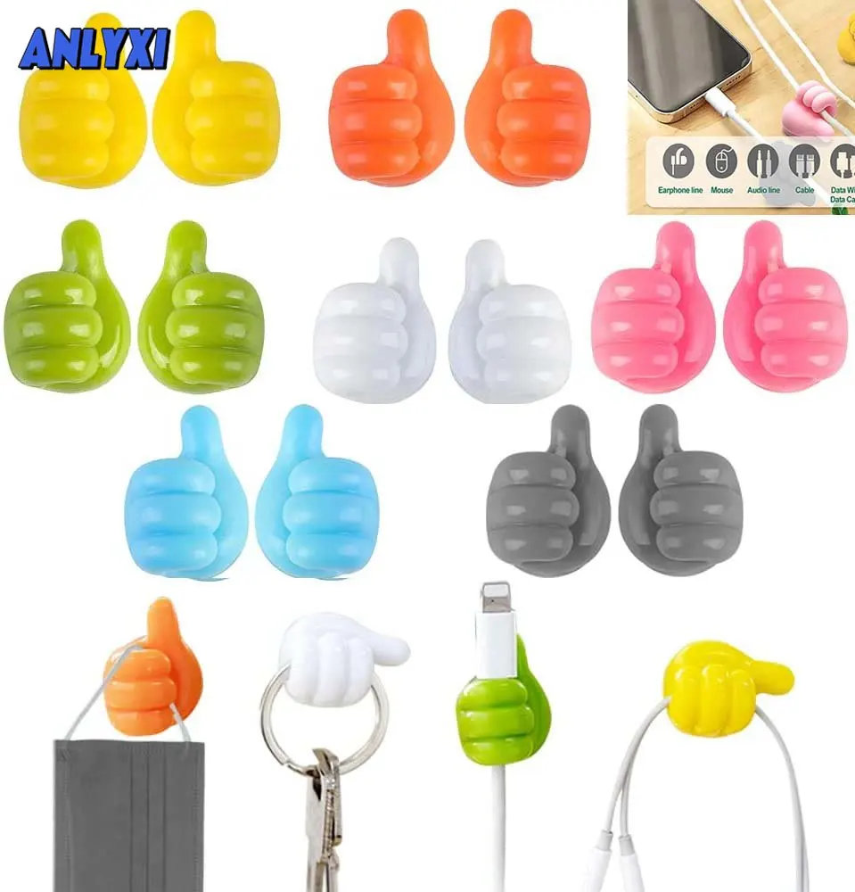 

1 шт., силиконовый настенный крючок-вешалка для кабеля, 2023