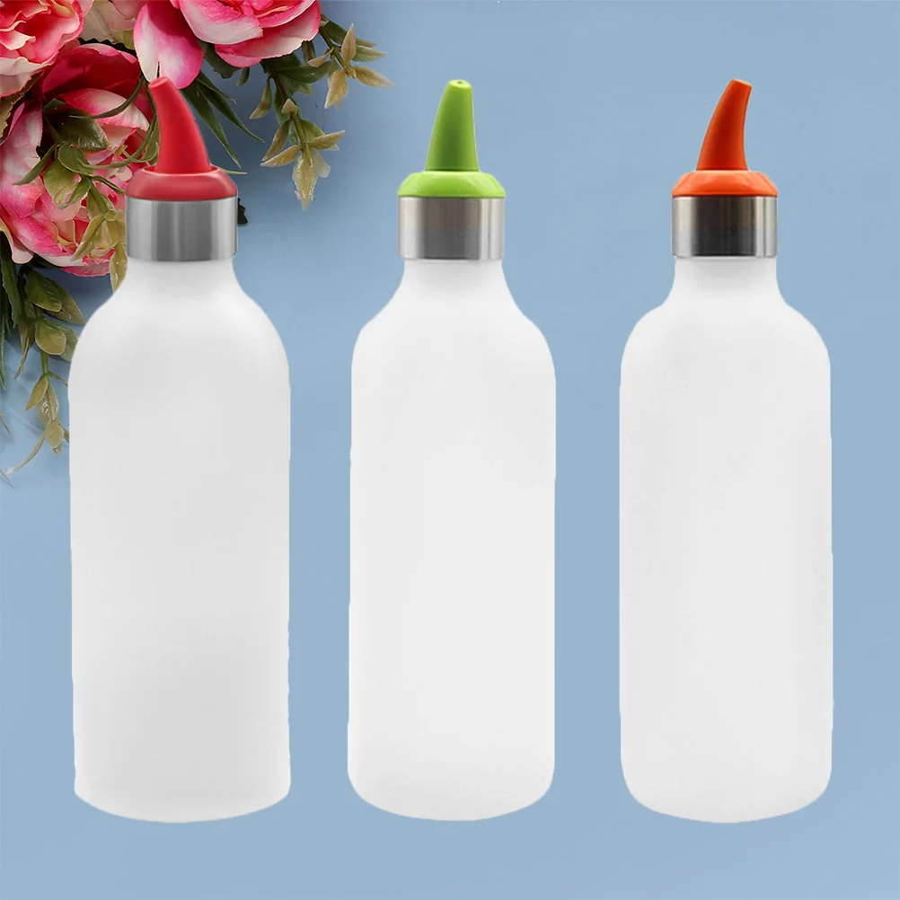 

3 Pcs Seasoning Jar Oyster Sauce Bottle Soy Salad Dispensers Honey Containers Ketchup Condiment Squeeze Mouth Mustard