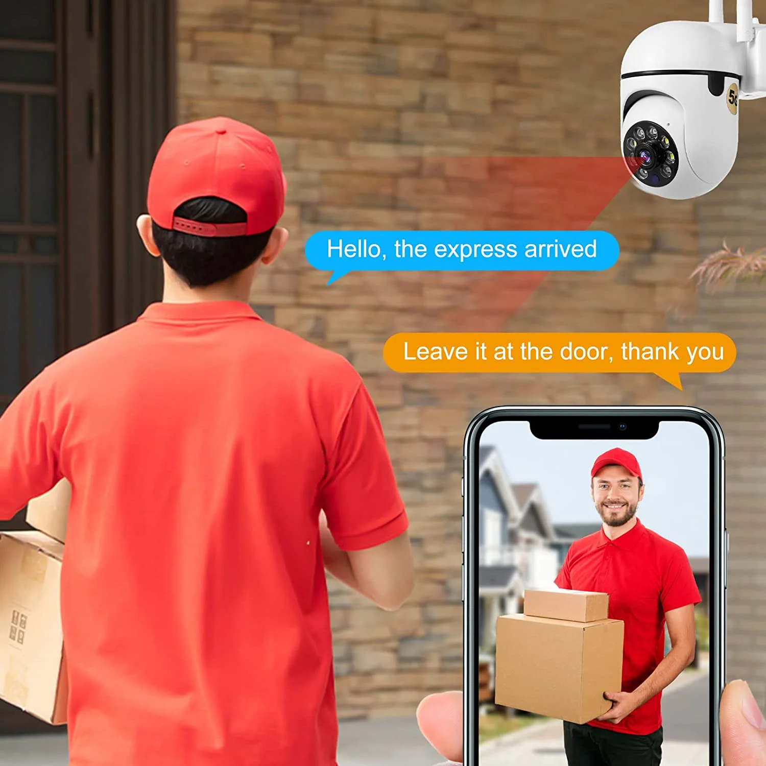 IP-камера наружная беспроводная с Wi-Fi 3 Мп 4-кратным увеличением и HD-объективом -