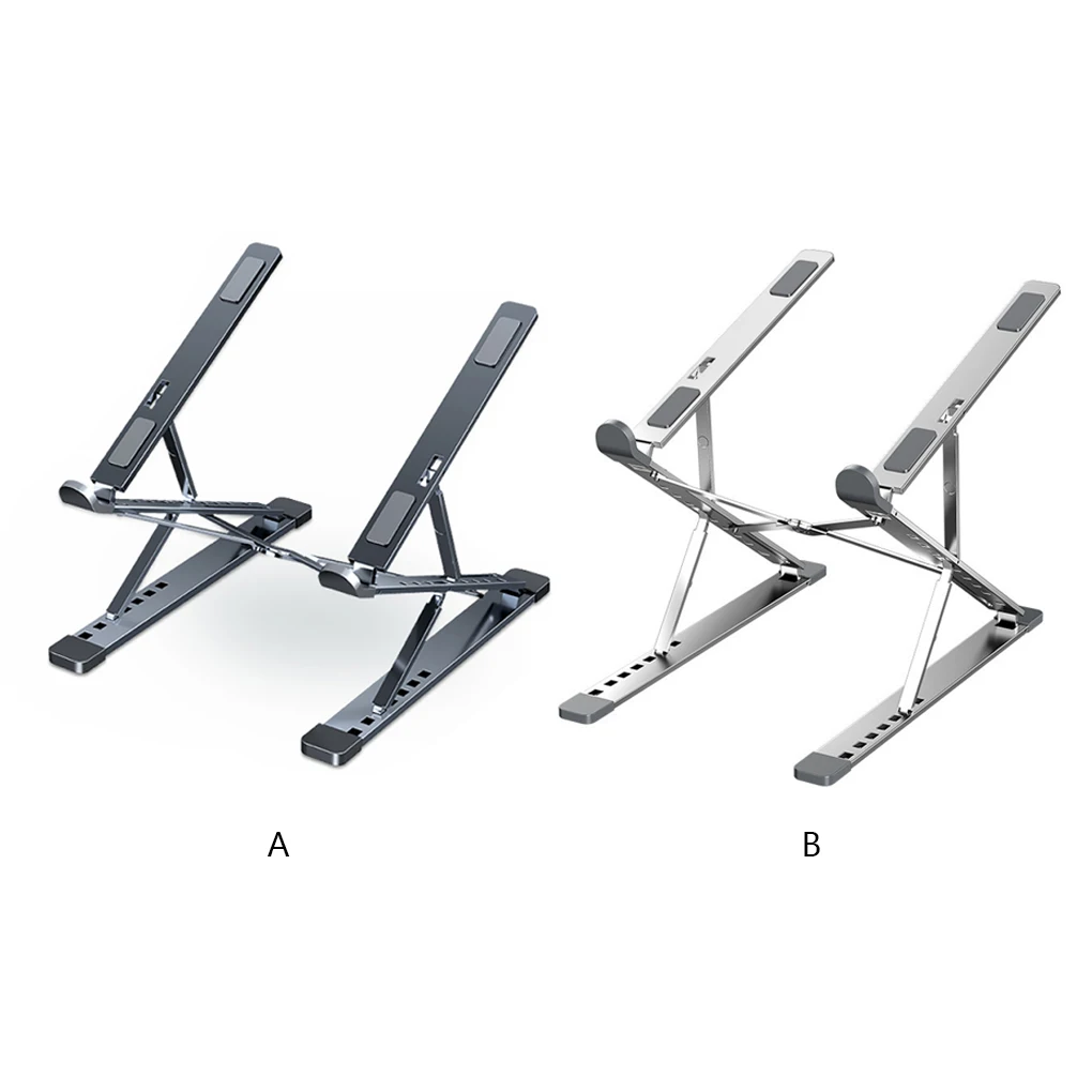 

Folding Laptop Holder Non-Slip Portable Notebook Typing Desk Stand Computer Desktop Raiser Household Accessories Gray