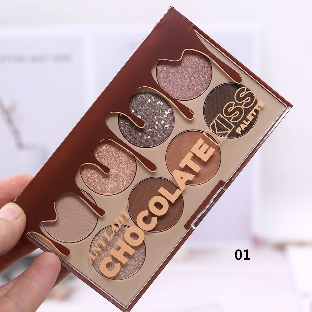 

Matte pearl 8 color eye shadow chocolate color makeup plate popular color new Eye shadow tray