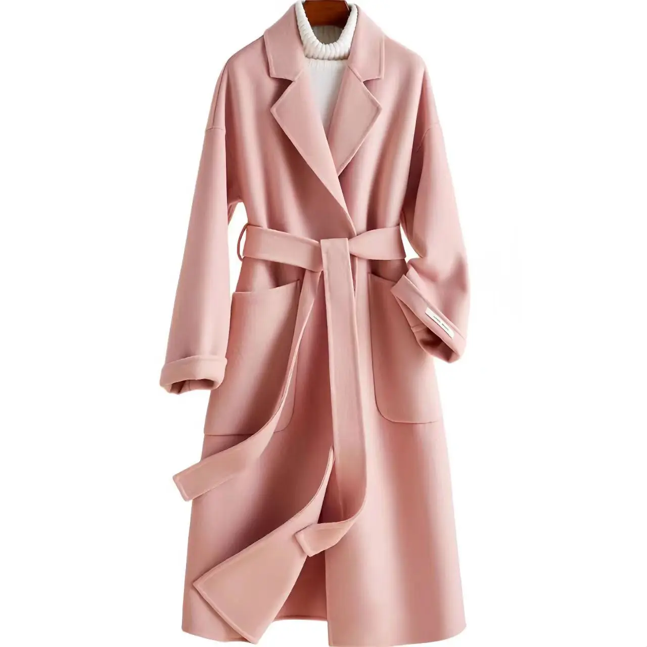 

Двусторонняя Длинная шерстяная куртка для женщин, пальто из 100% шерсти, женская одежда, пальто, высокое качество, мода, новинка, осень, зима