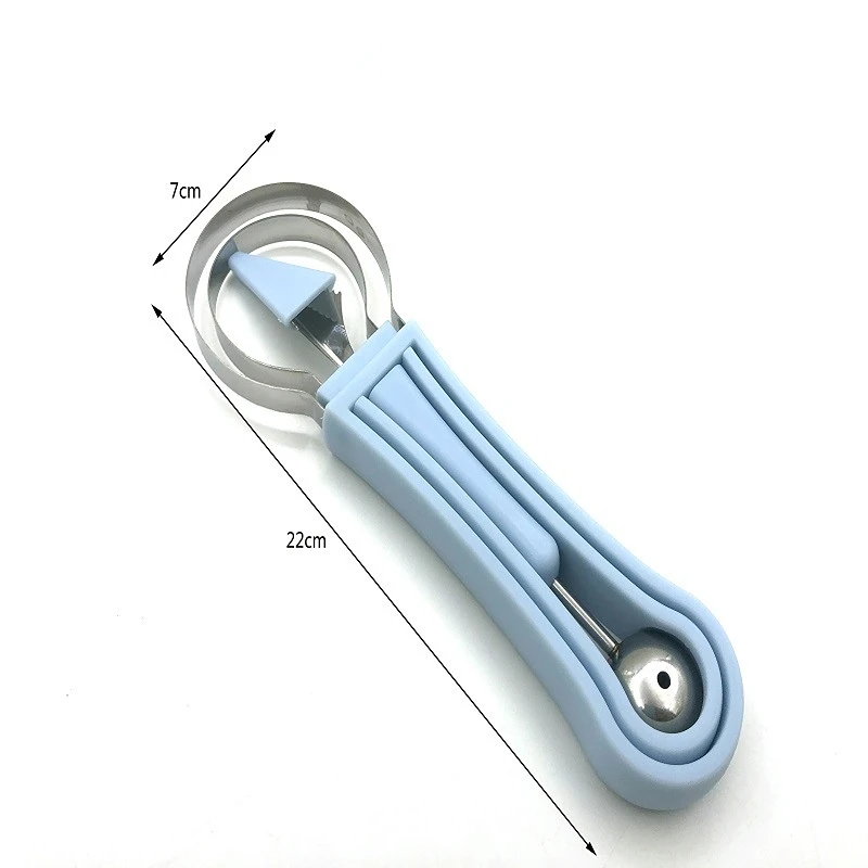 Нож для резьбы по фруктам из нержавеющей стали 3 в 1 инструмент фруктовых тарелок