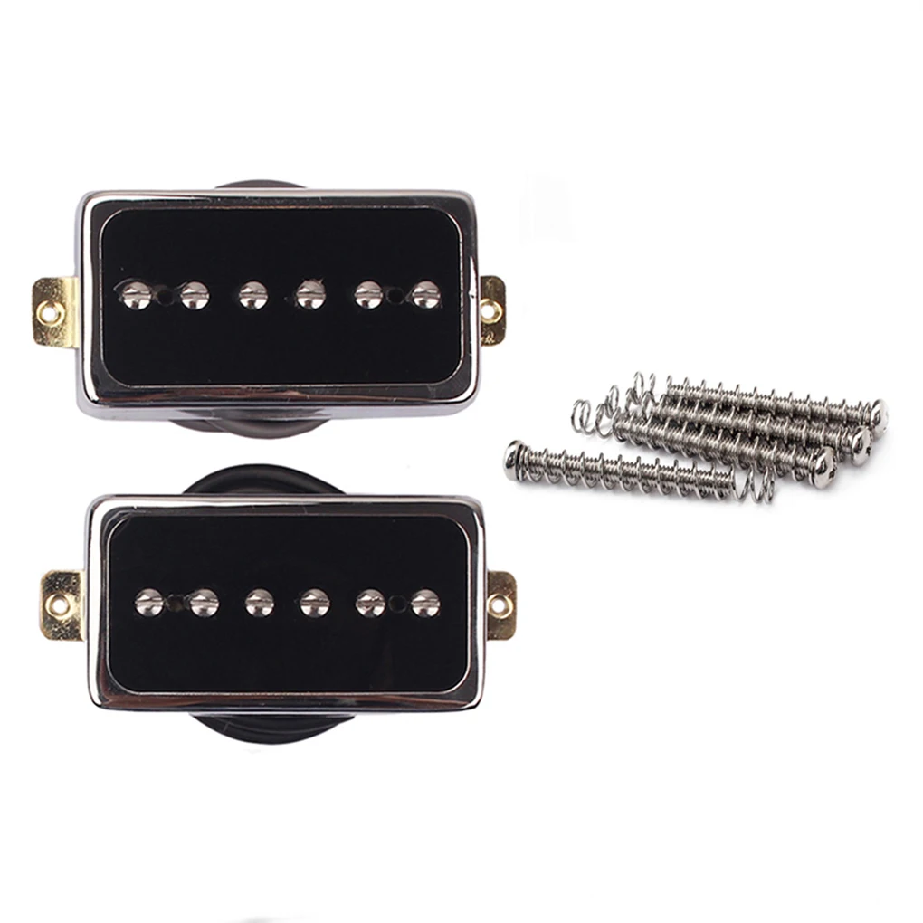 

Pack of 2 Humbucker B Shape Unique Design Vintage Style Chrome Electric Transducer Pickups Stability Replacement for Guitar
