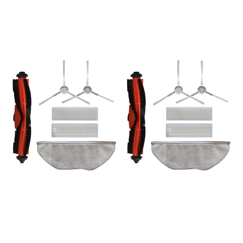 

2 Set Main Brushes Side Brush Filters Cleaning Rag Mop Cloths For Xiaomi Mijia G1 Robot Vacuum Cleaner Accessories