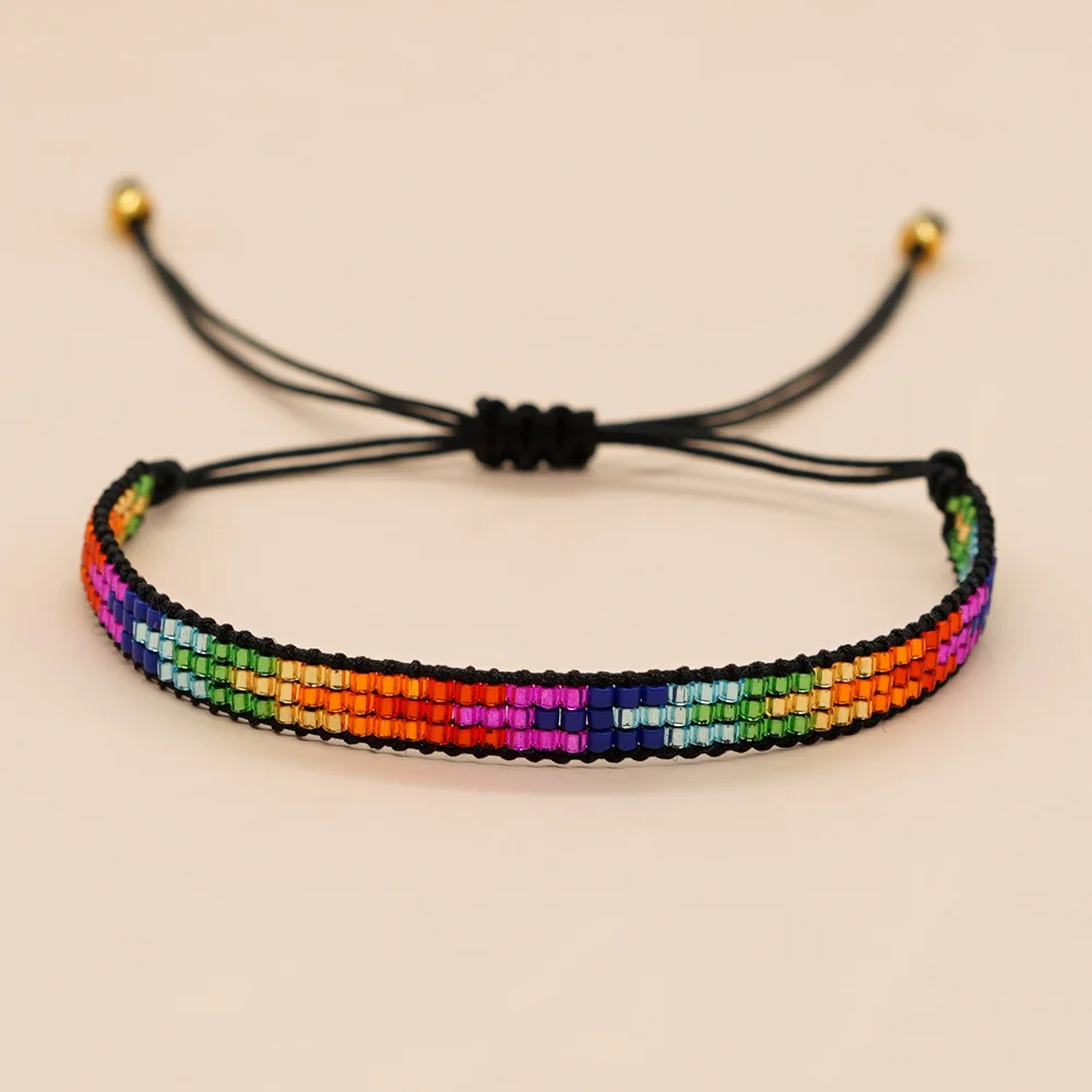 

Vlen Ins Fashion Miyuki Beads Bracelet for Women Pulseras Mujer Boho Style Colorful Beads Bracelets Handmade Jewelry