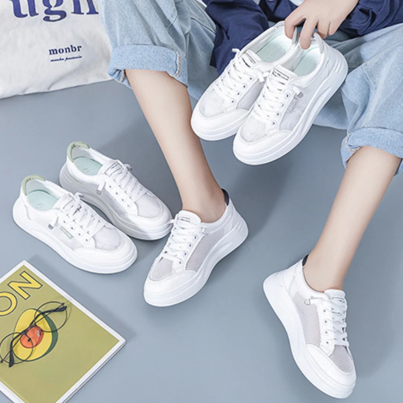 

Женские кроссовки на массивной подошве, дышащие кроссовки на платформе для бега на лето, 2023