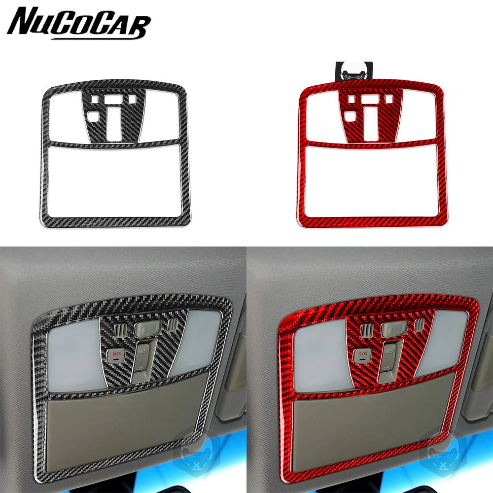 

For Infiniti FX 09-13 QX70 2014 UP Real Carbon Fiber Reading Lamp Frame Trim Auto Interior Light Decoration Sticker Accessories