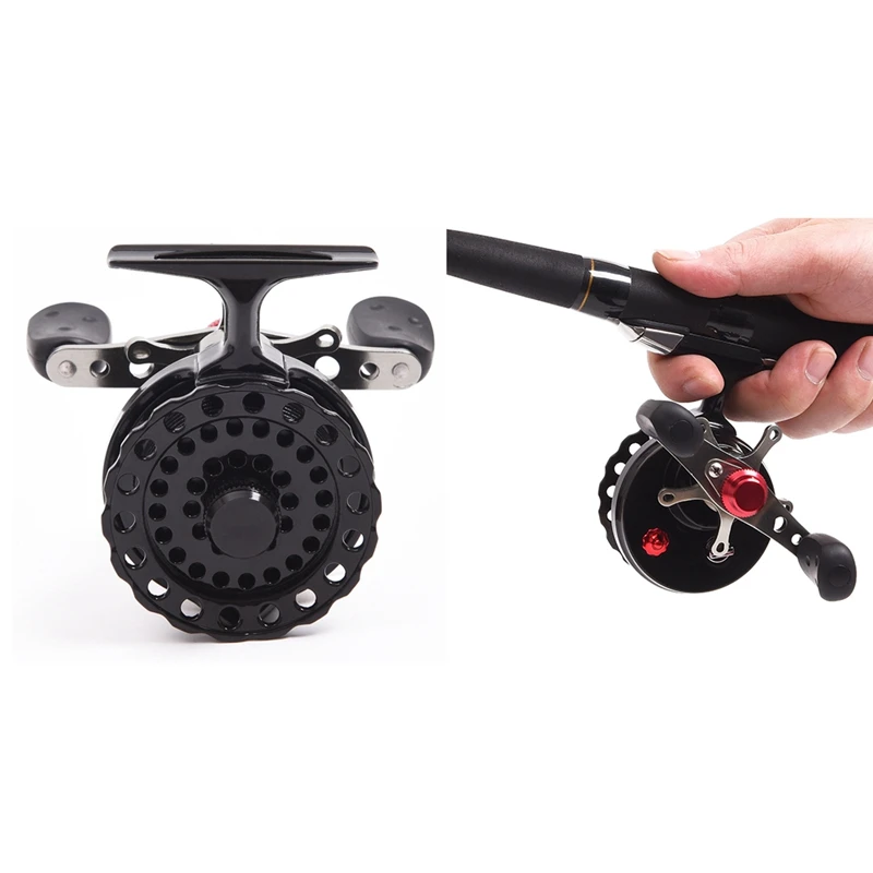 

LEO 1 PCS Dws60 High-Foot Raft Wheel Rotary Ice Plate Fishing Supplies Micro-Lead Wheel Black Fishing Accessories (Right )