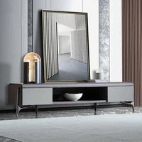 Luxury solid wood TV cabinet, high-grade grey floor cabinet, modern minimalist designer, high-end furniture