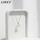 Женская маленькая цепочка с Китом CIAXY, серебро 925 пробы, перламутровая подвеска, цепочка до ключицы, простые ювелирные украшения