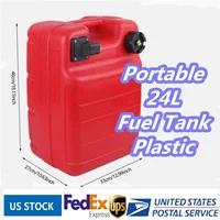 6 Gallon Gas Tank External Marine Fuel Tank for Outboard Boat Motor 24L Durable