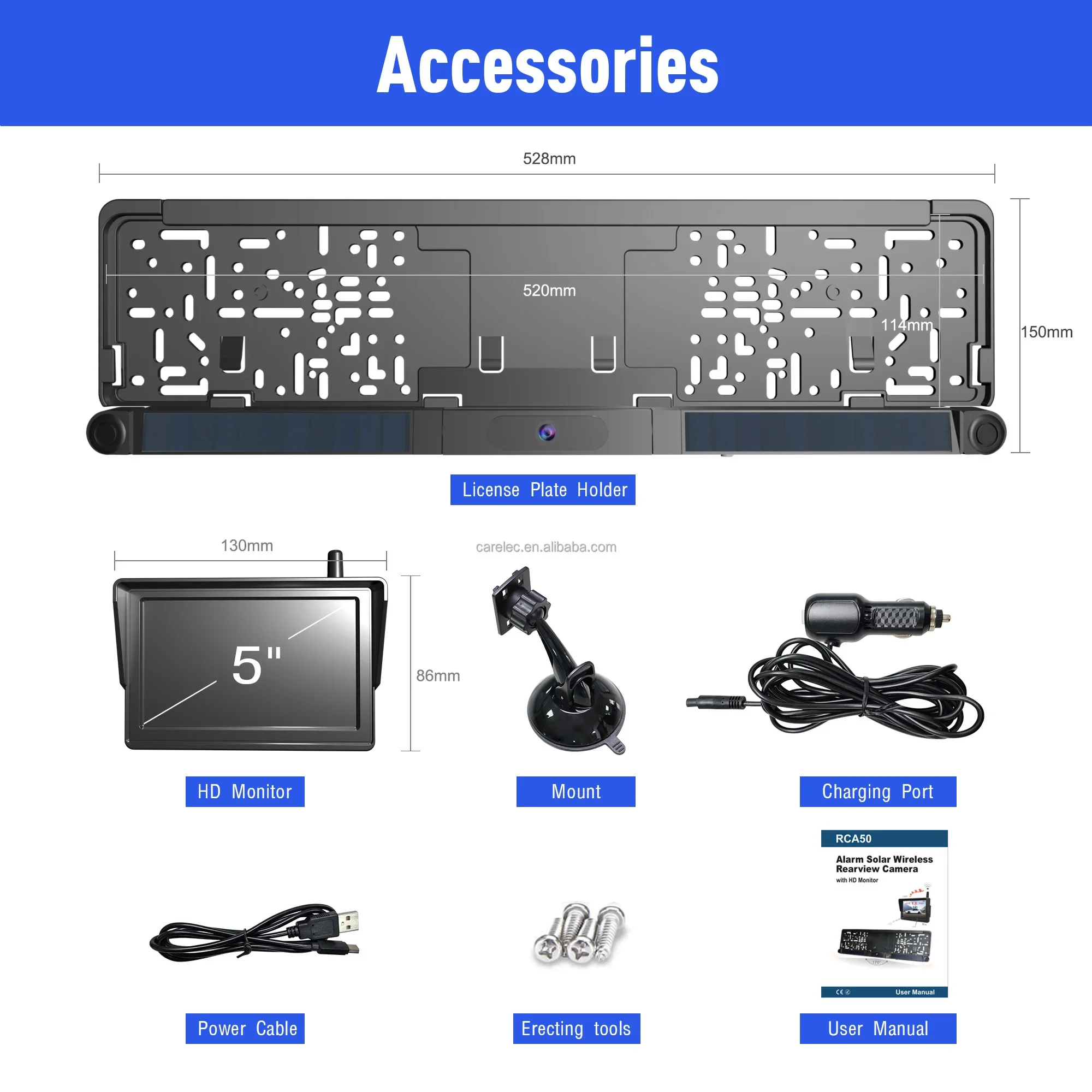 Sunway 5-дюймовый IPS HD автомобильный монитор Солнечная беспроводная автомобильная