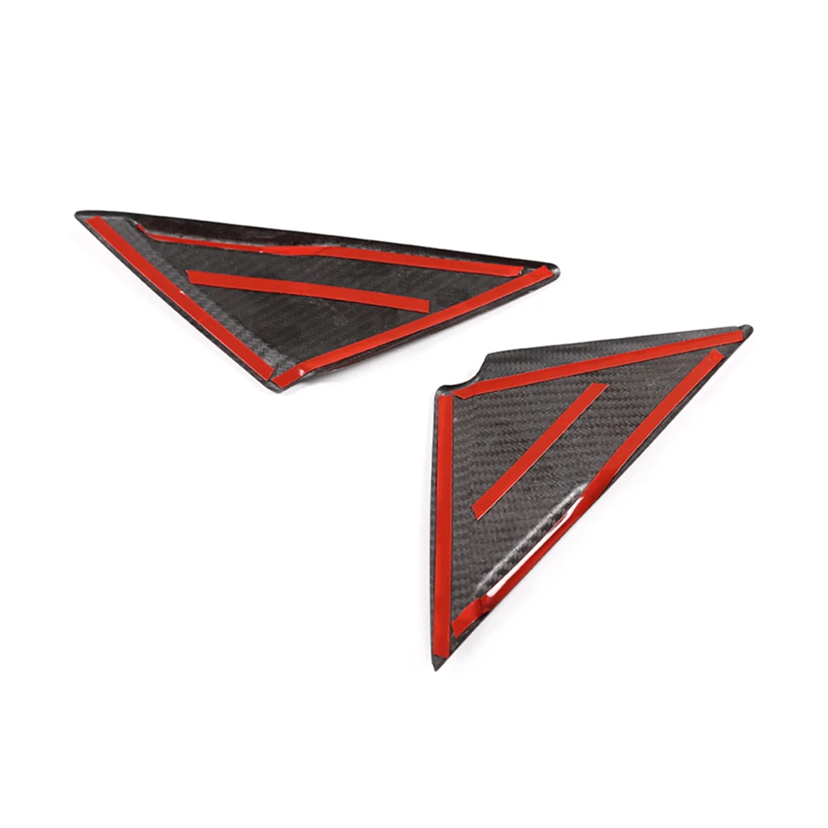 

Real Carbon Fiber Car Front Window A-Pillar Rearview Mirror Triangle Cover Trim for Nissan GTR R35 2008-2016