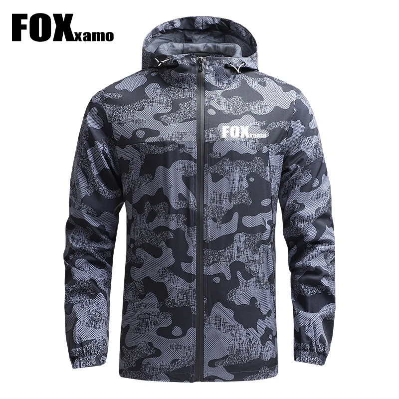 

Foxamo Cycling Team Hoodie Clothing Winter Windproof Jacket Mtb Motocross Men's Windbreaker Downhill Bicycle Breathable Coat