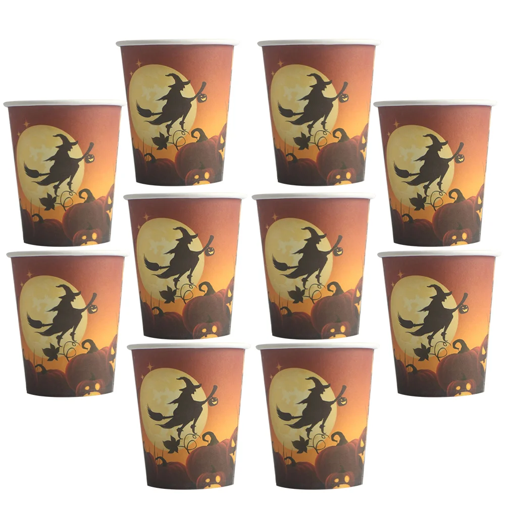 

50Pcs Halloween Water Cups Cartoon Water Cups Halloween Paper Cups Party Favors