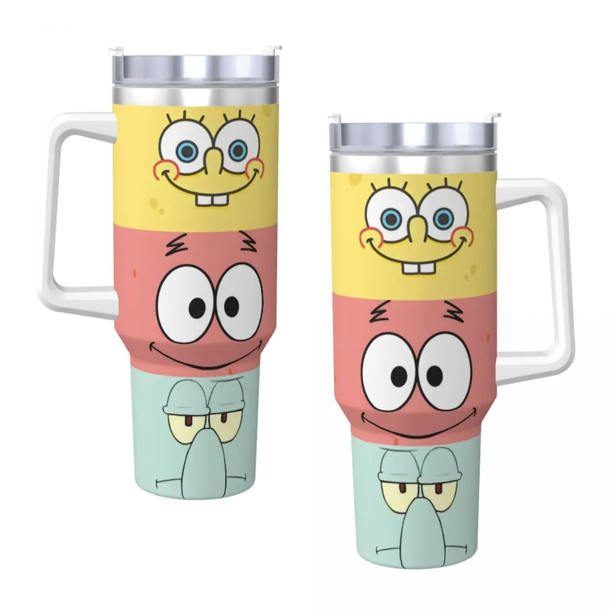 Стакан из нержавеющей стали SpongeBob SquarePants автомобильные кружки с соломинкой