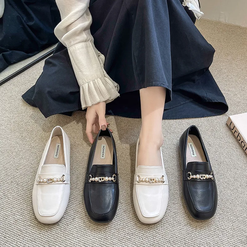 

Женские Водонепроницаемые туфли на платформе, повседневные туфли на высоком каблуке, без застежки, с бусинами, в стиле ретро, большие размер...