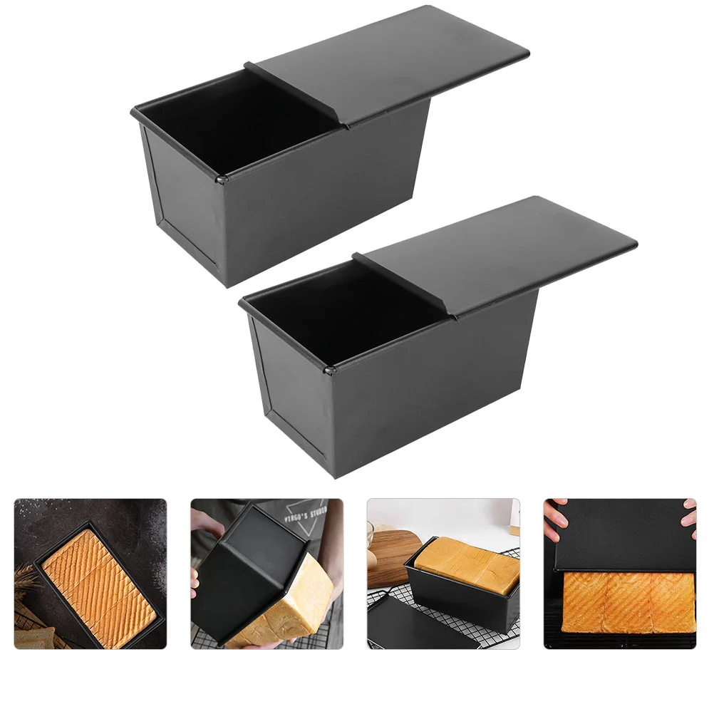 

Pan Bread Loaf Baking Toast Mold Tin Cake Panslid Pullman Tray Box Metal Bakeware Non Stick French Mouldmolds Dish Muffin Mini