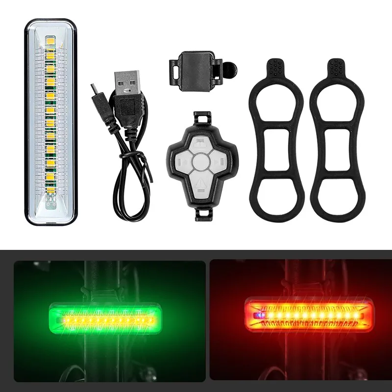 

TLXT Bike Light Remote Turn Signal MTB Bicycle Rear Light LED Direction Indicator USB Charging Safety Warning Bicycle Tail Light