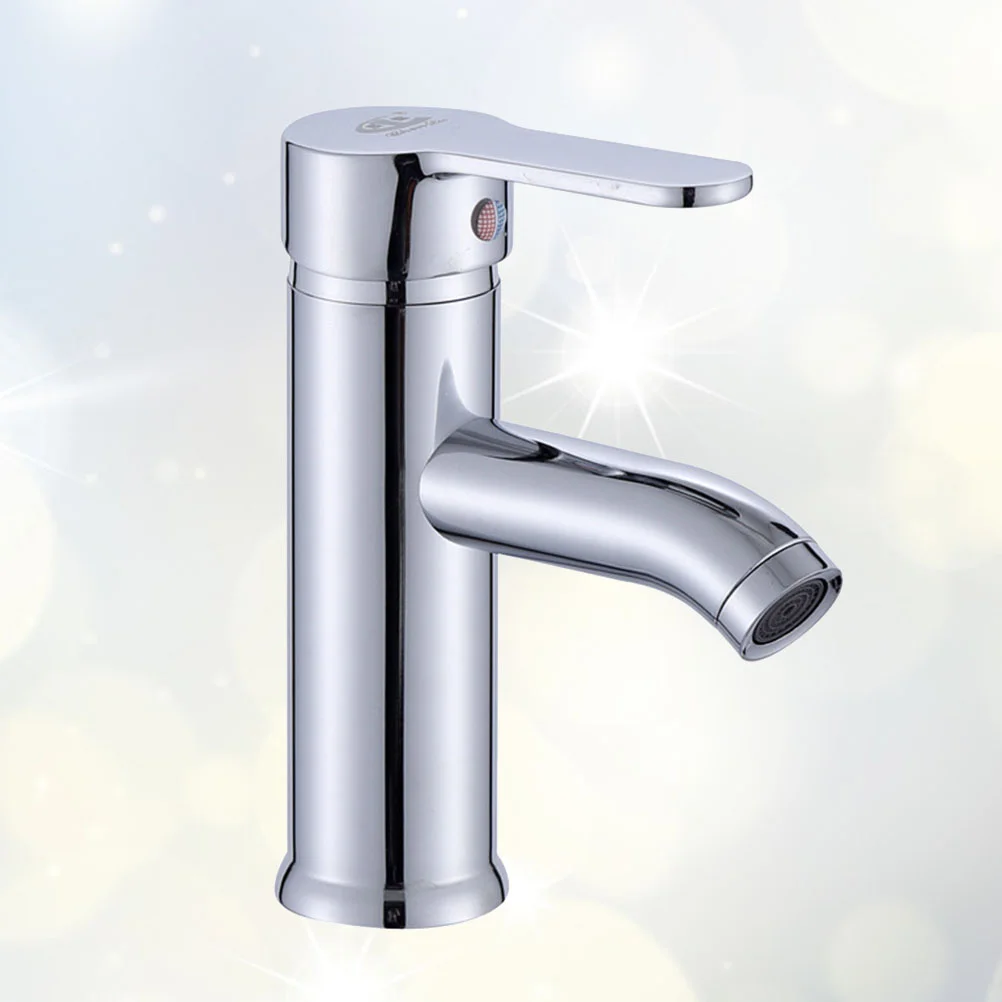 Холодная и горячая вода раковина с загнутой головкой из нержавеющей стали раковина кран (серебристый)