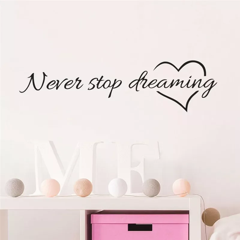 

Stop Dreaming Wall Stickers For Bedroom Study Room Home Decor Inspirational Quotes Mural Art Diy Viny Decals