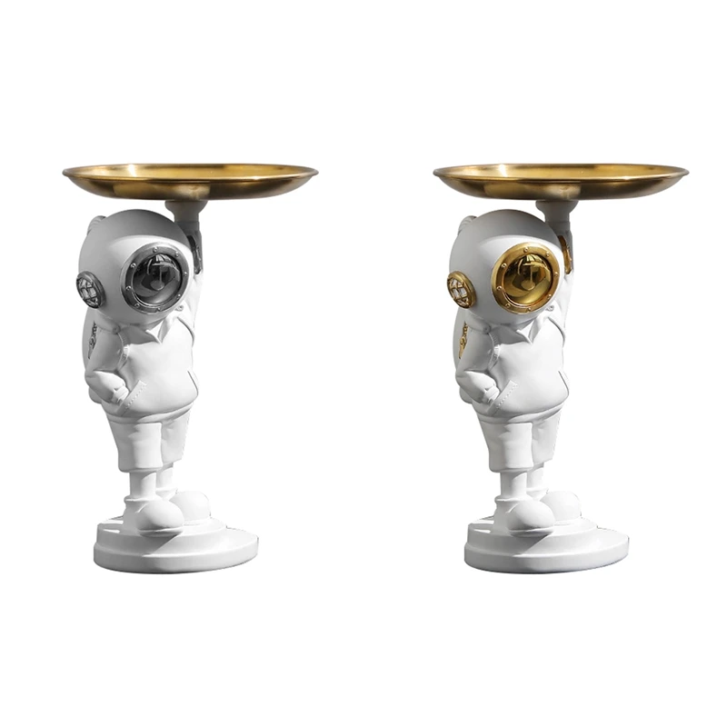 

Resin Diving Astronaut Figurine Diver Tray Storage Statue Home Decor Key Storage Art Sculpture Desktop Ornament