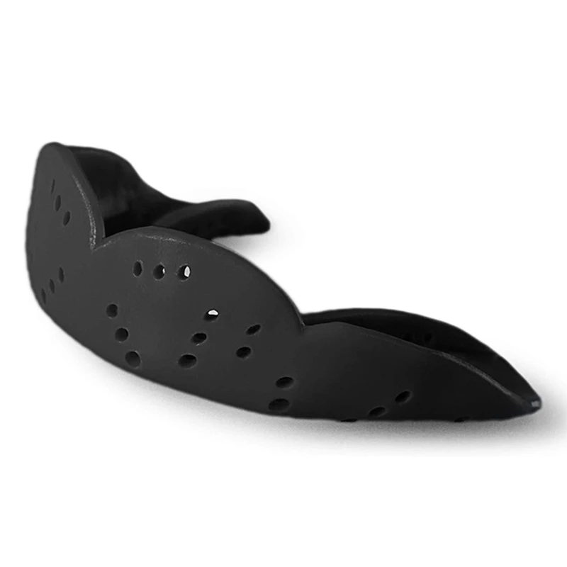 

New-2X Sport Mouth Guard EVA Teeth Protector Adults Mouthguard Tooth Brace Protection Basketball Rugby Boxing Karate,Black