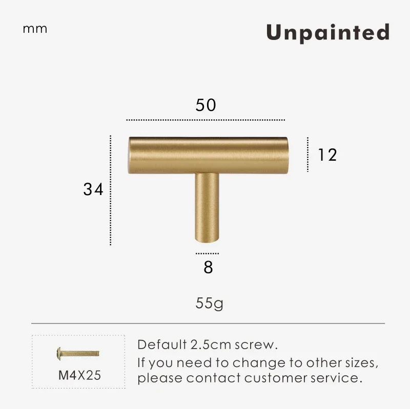 

Ручки для шкафов Nurlin из необработанной латуни