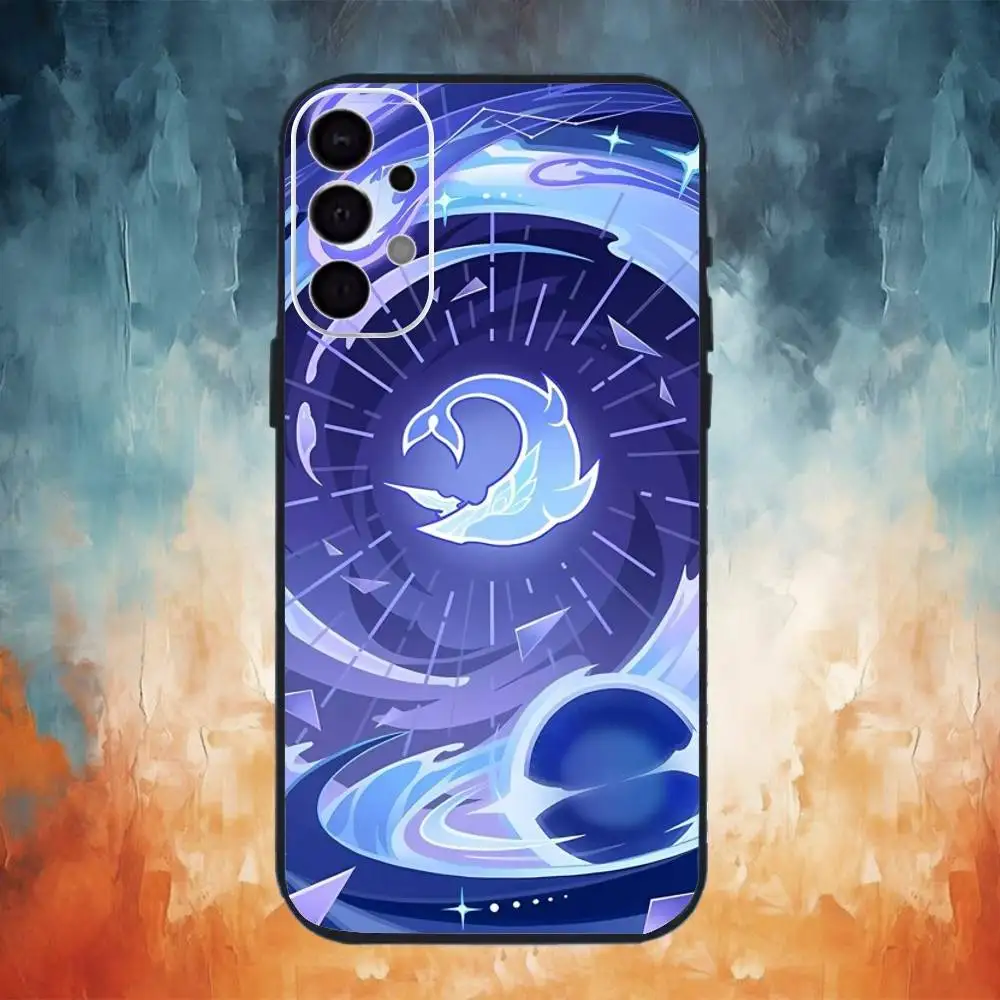 Фото Чехол для телефона G-Genshin Impact Genius Invokation TCG с изображением карт, для Samsung S26,25,24,23,22,21,20,30,Ultra,Plus,Fe,Lite, черный корпус №5