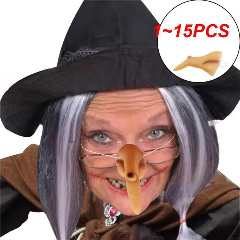 

1~15PCS Halloween Decoration Halloween Witch Nose Halloween Costume Prop Witch Fake Nose Cosplay Latex Halloween Decorations For