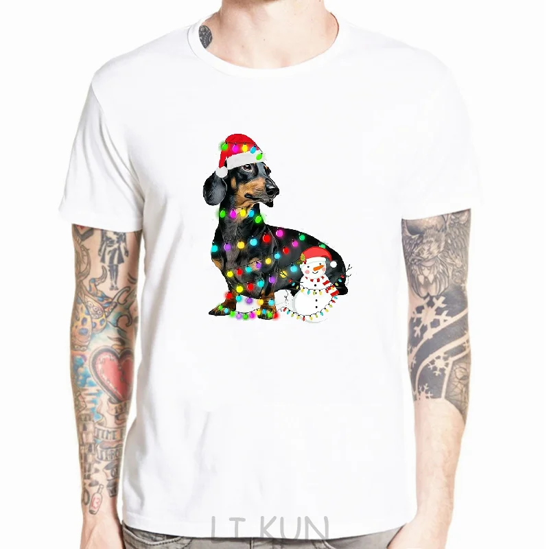 

Модная футболка в стиле хип-хоп для мужчин и женщин, стиль Харадзюку, верх с принтом для мужчин, Такса, щенков, любимых домашних животных, владелец собак, новинка, Повседневная