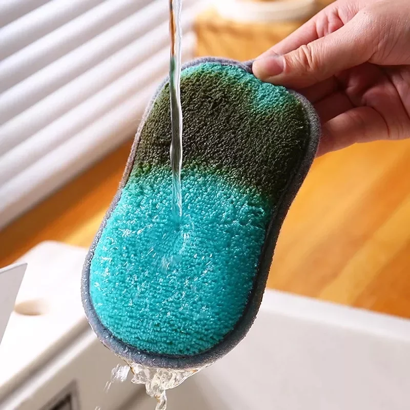 

6/3/1pcs Double Sided Kitchen Cleaning Sponge Kitchen Cleaning Sponge Scrubber Sponges for Dishwashing Bathroom Clean Accessorie