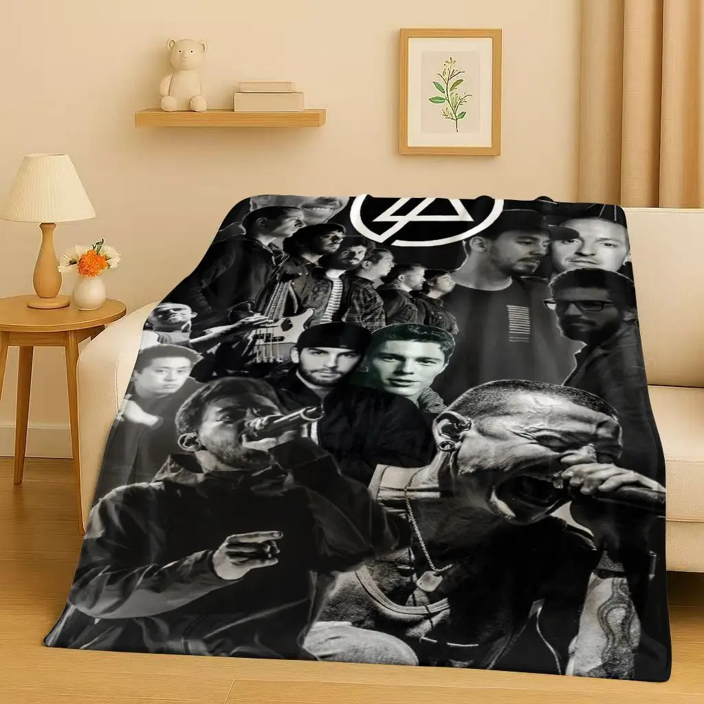 Ретро L-Linkin Park Sign рок-группа музыка фланелевое одеяло, ультрамягкое теплое плюшевое покрывало для дома, спальни, кровати, дивана, кемпинга (art.: 3920d2e86effc) - 3920d2e86effc