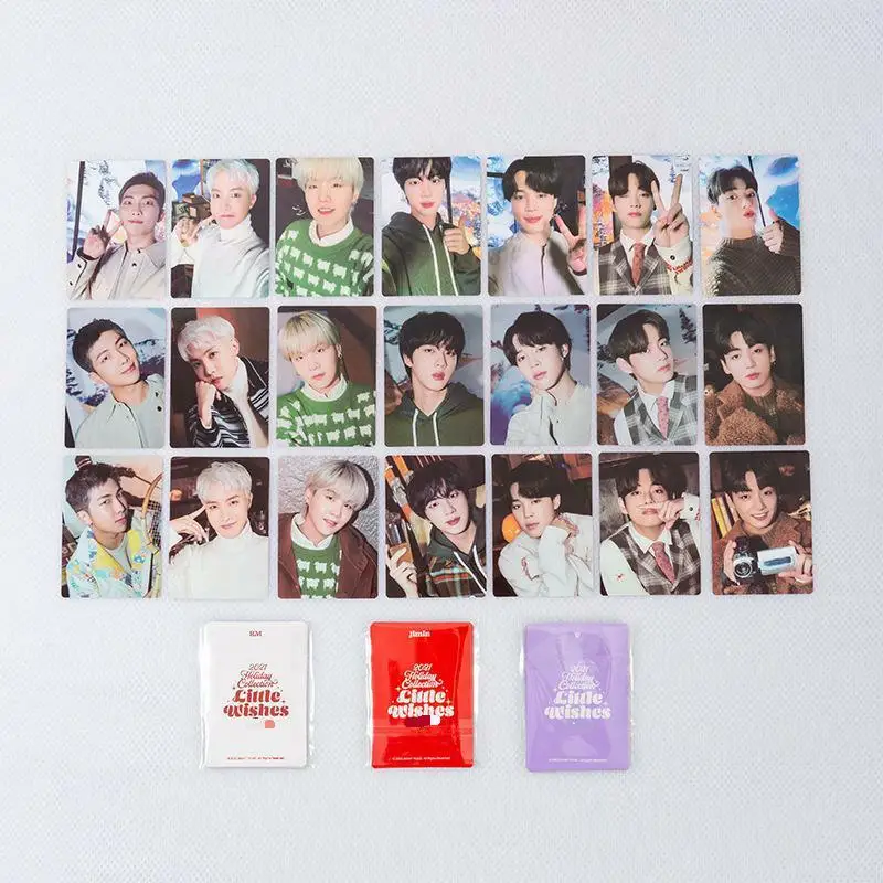 

KPOP Bangtan Boys Christmas Blind Box little wishes Photo Card High Quality Signature Card ID Photo Gift V JIMIN Fan Collection