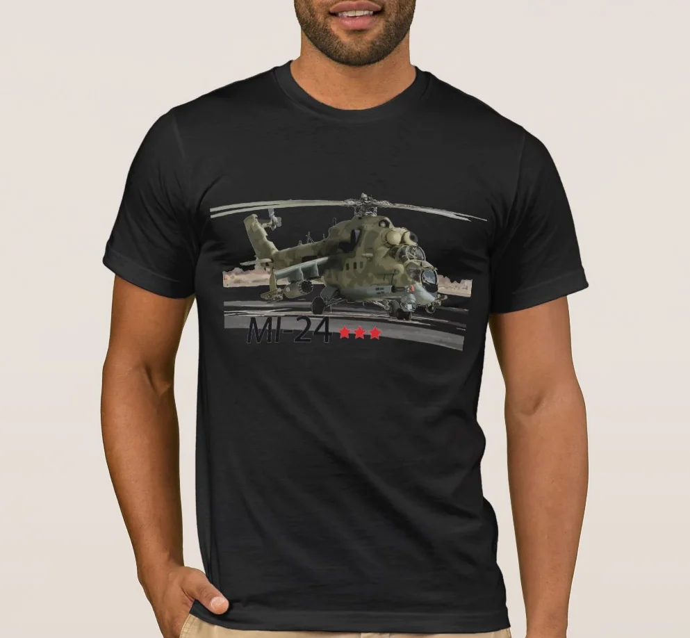 

Russian MI-24 Hind Gunship and Attack Helicopter Men's T Shirt