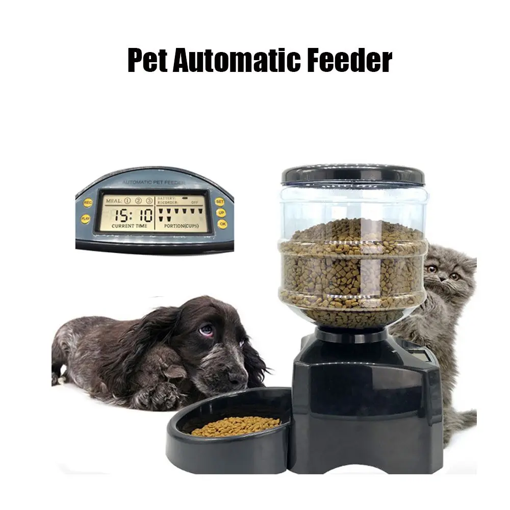 

5.5L Auto Pet Feeder Timing Pet Food Bowl Pets Feeding Plan for Pet Dog Cat
